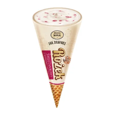 Lody rożek Jak Dawniej śmiet. z wiśn. Koral 180ml