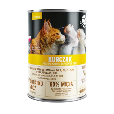 Karma dla kota mokra kur Pet Republic sterile 400g